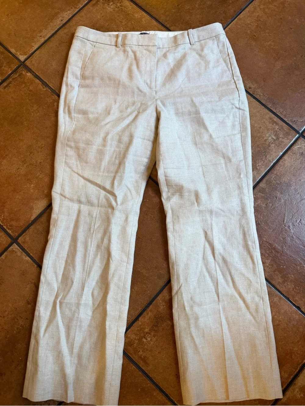 J CREW 10  Kaya pant in stretch linen blend CI425